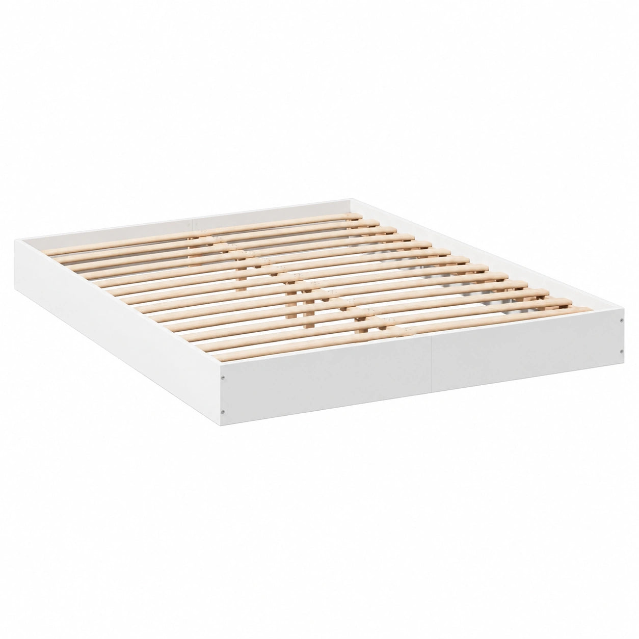 Marco de Cama Doble de Madera Blanca 135x190 cm para Dormitorio