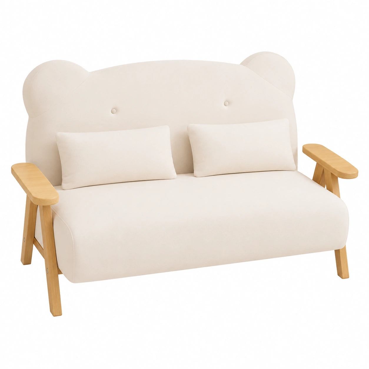 Sofá Cama Plegable para Apartamento, Sala de Estar, Estudio, Estructura de Madera Maciza