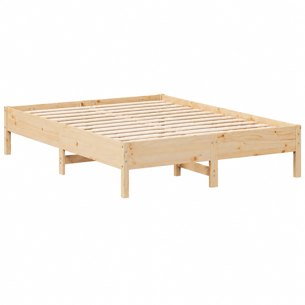 Cama de Madera Maciza de Pino 120x190 cm para Invitados