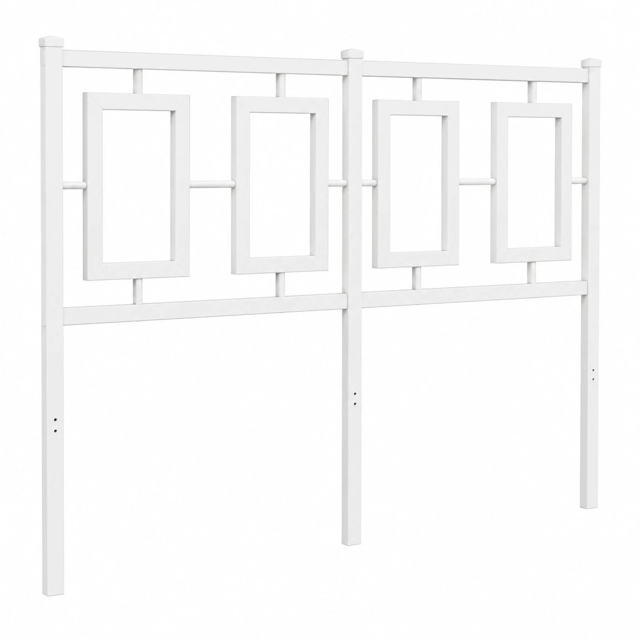 Cabecero de Metal Blanco para Cama de 120 cm, Decorativo y con Patas