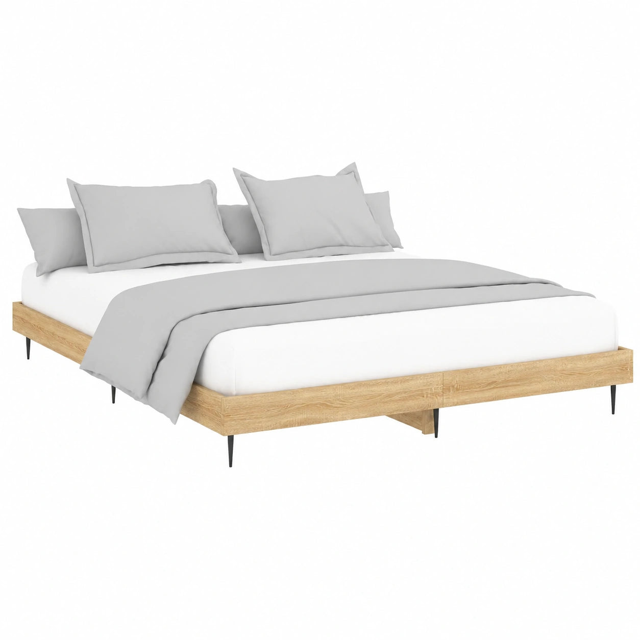Cama de Madera Roble Sonoma 120x200 cm VidaXL, Muebles de Dormitorio