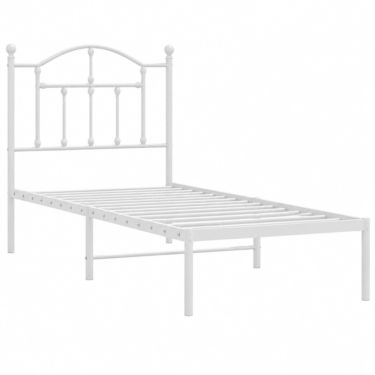 Estructura de Cama de Metal con Cabecero 80x200 cm Blanco