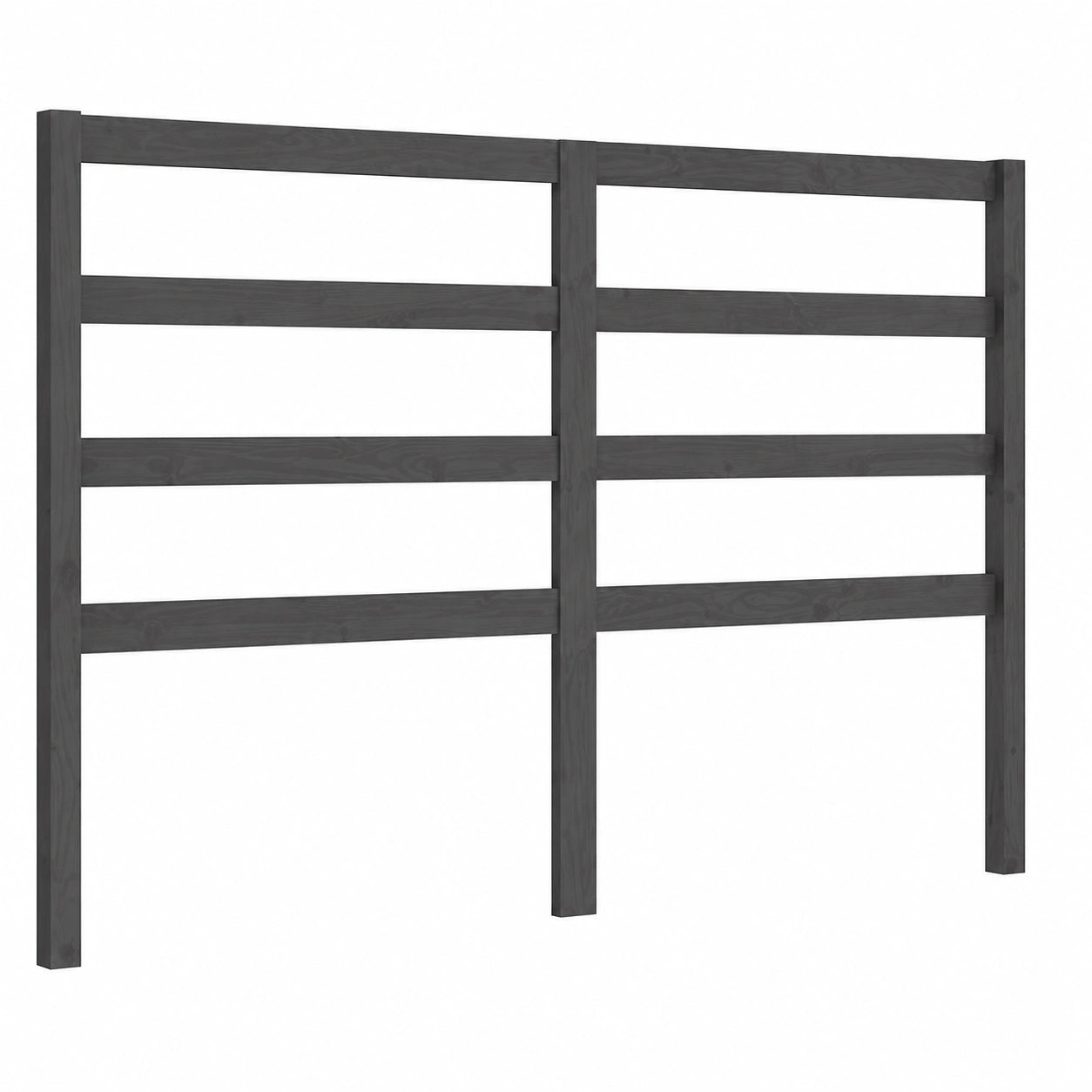 Cabecero de Cama de Madera Maciza de Pino Gris 146x100x4 cm