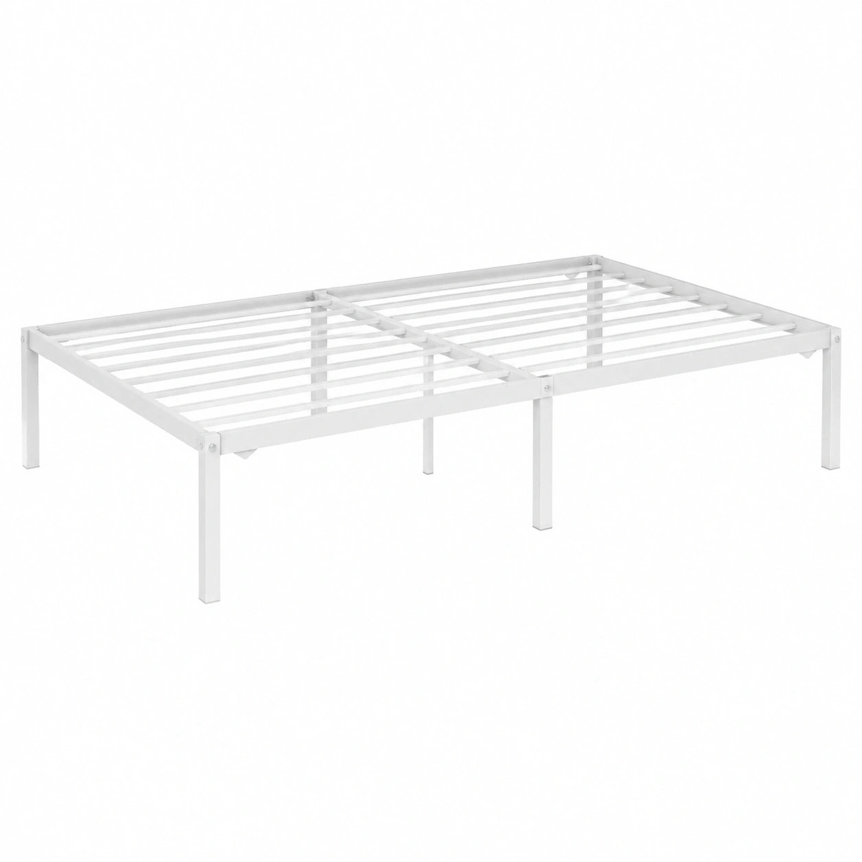 Cama de Metal Blanca 90x200 cm para Dormitorio sin Colchón