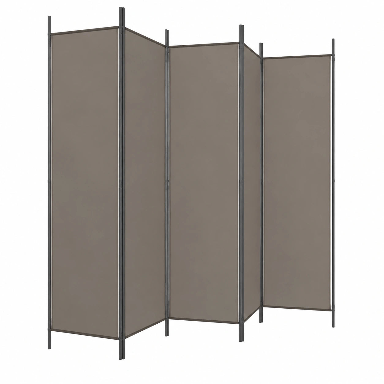 Separador de Ambientes de Tela, 6 Paneles, Antracita, 300x200 cm