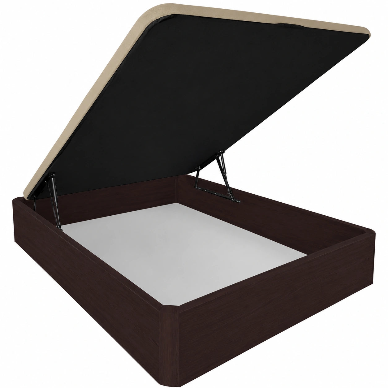 Canapé Abatible de Madera con Gran Capacidad y Tapa Transpirable, 135x190 cm