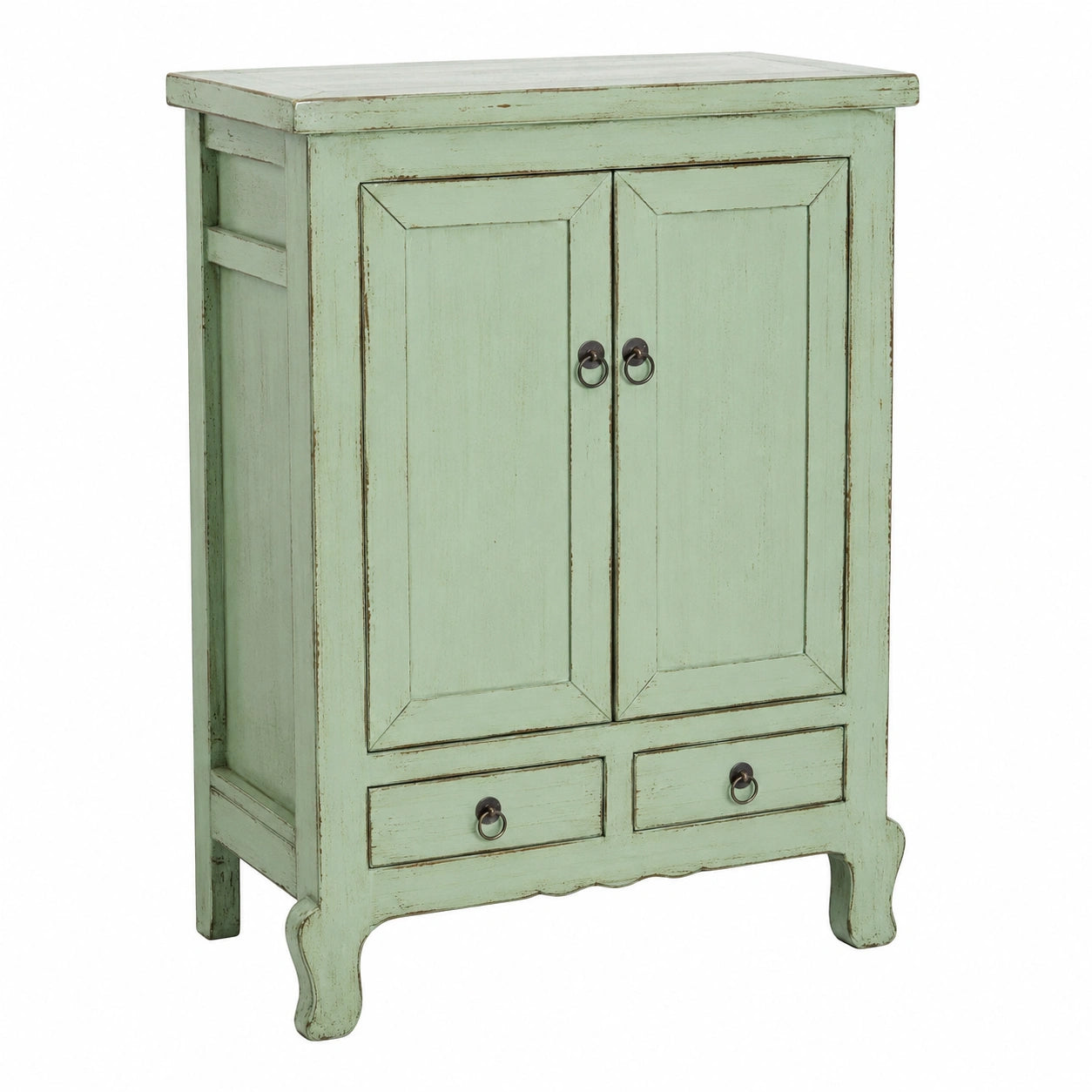 Aparador Oriental Antiguo Menta Alto Brillo 85x43x115cm