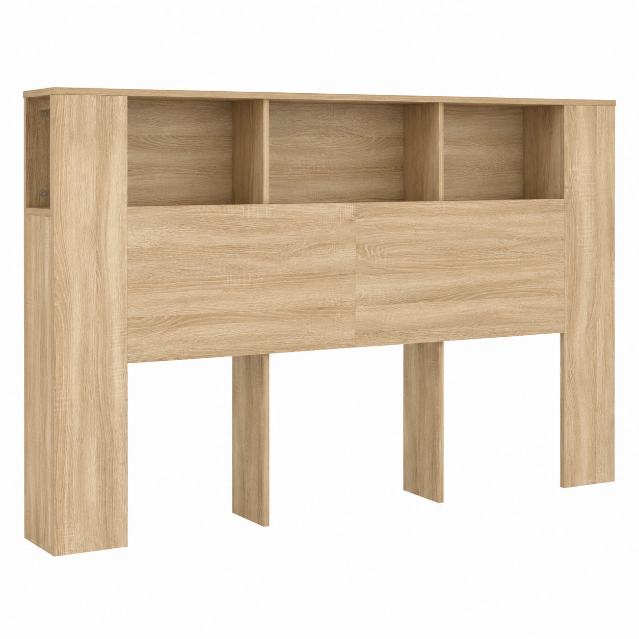 Cabecero de Cama con Estantes y Almacenaje Color Roble Sonoma 160x18,5x104,5 cm