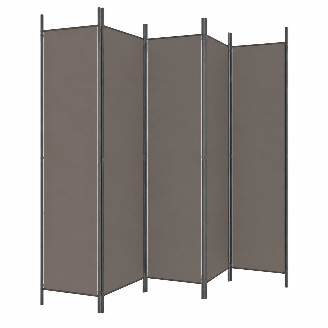 Biombo de 6 paneles antracita 300x220 cm, separador decorativo