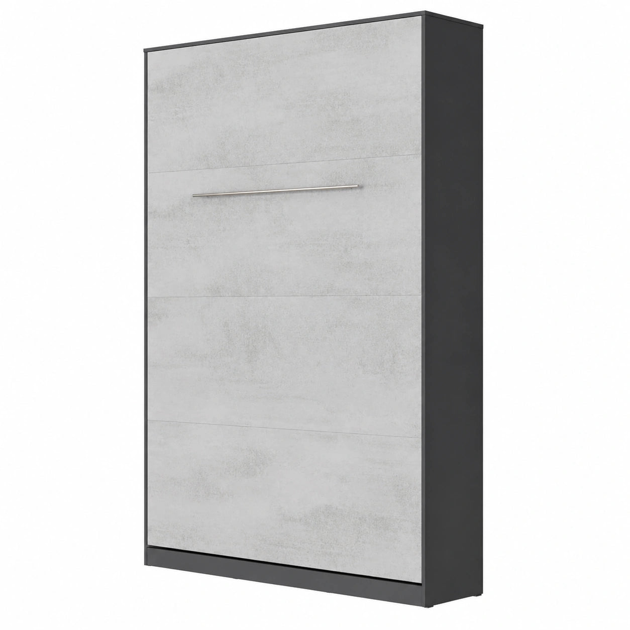 Cama Abatible Vertical 140x200cm Antracita/Concreto Cómoda