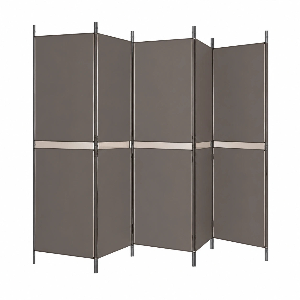 Biombo de 6 Paneles Antracita 300x200 cm para Separador de Ambientes