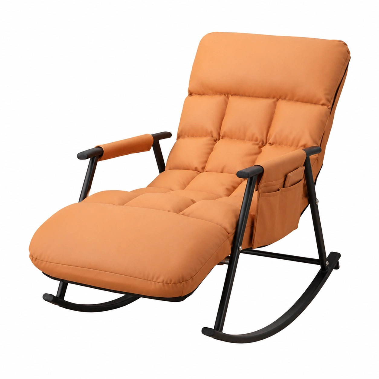 Sillón Relax de Salón 150kg, Mecedora y Sillón Cama en Naranja