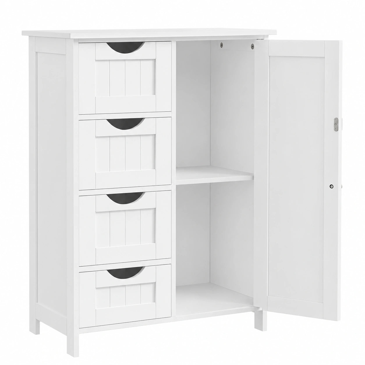 Armario de Baño con Puerta y Cajones Ajustables, VASAGLE, 35 x 65 x 90 cm, Blanco
