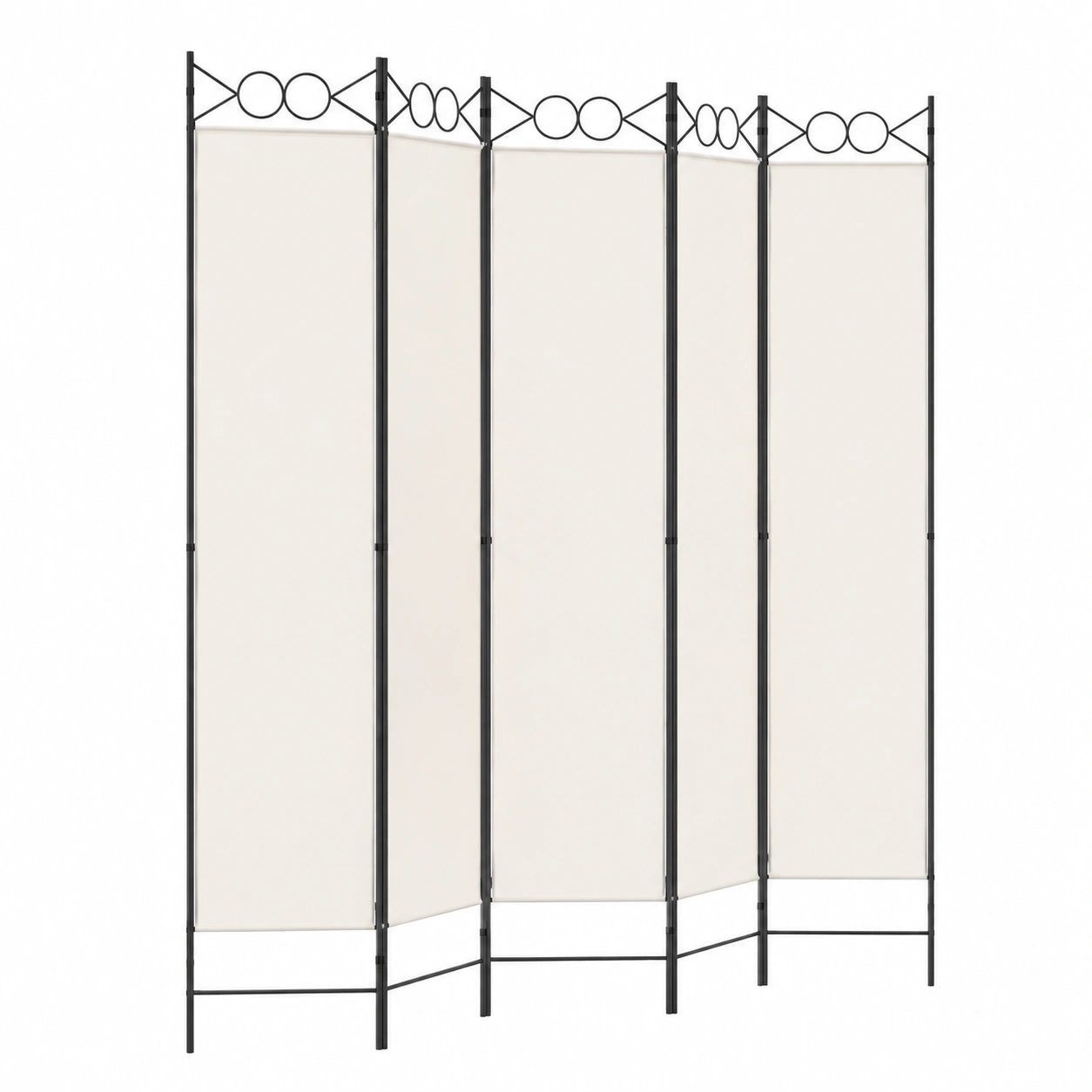 Biombo de 5 Paneles Blanco 200x220 cm para Separador de Muebles